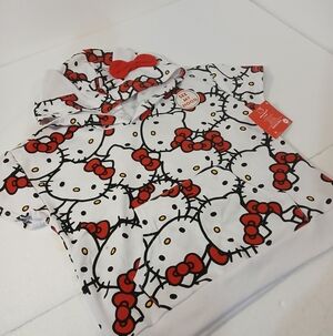 Hello Kitty Sanrio Girls Hooded Shirt with Functional Kangaroo Pocket Size:10